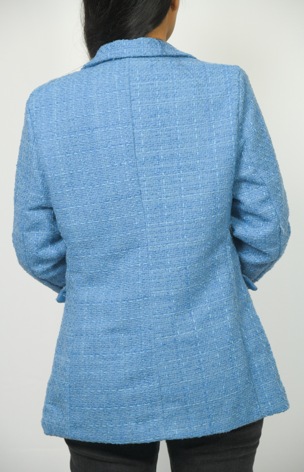 Blue Boucle Blazer