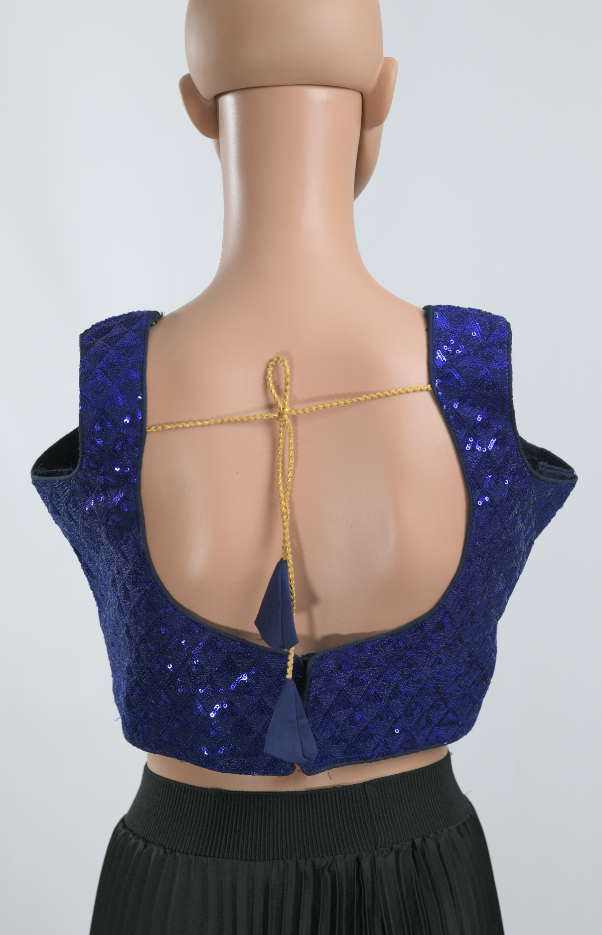 Blue Sequin Blouse