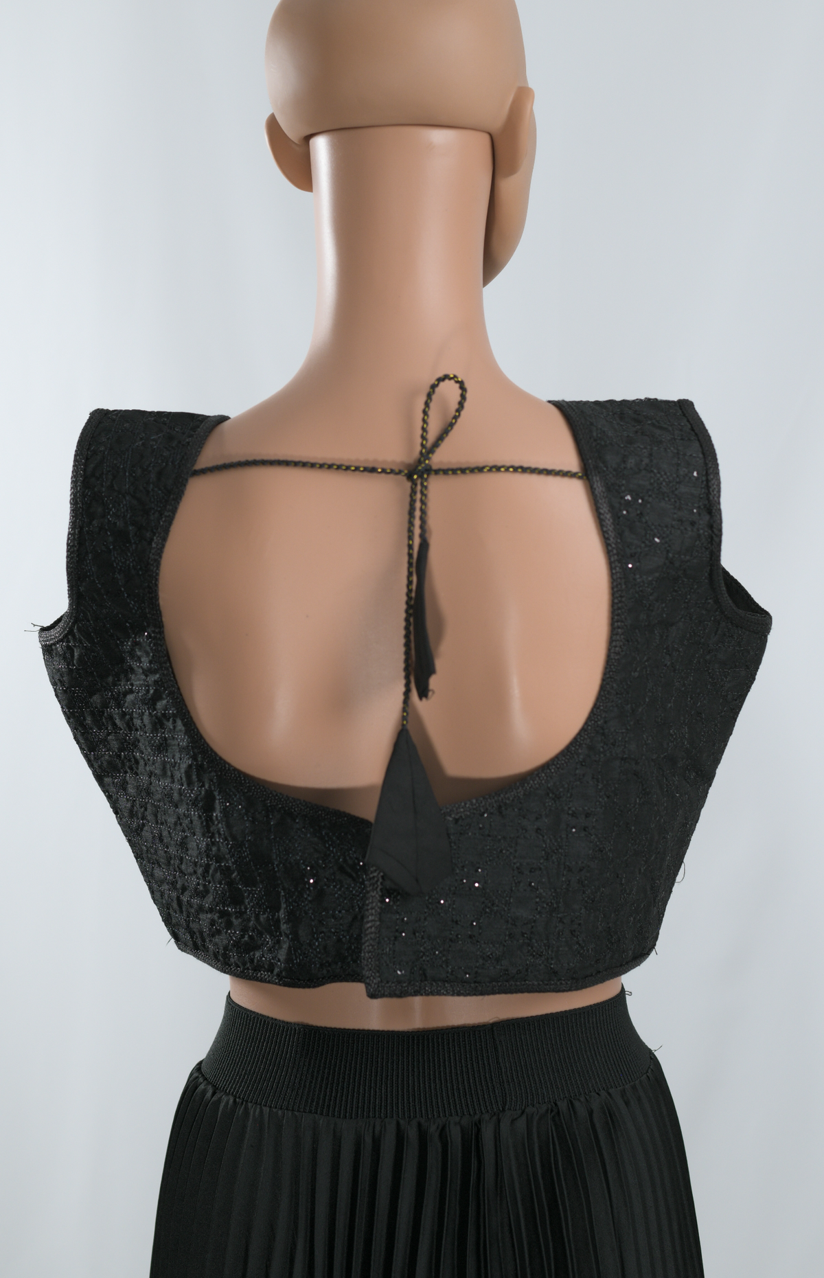 Nisha Black Cutwork Blouse