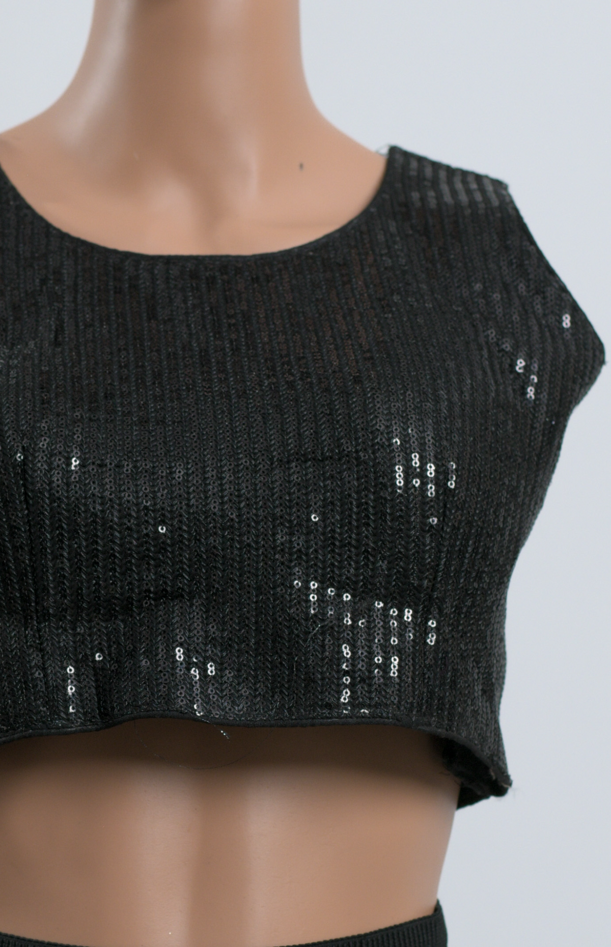 Black Sequin Blouse