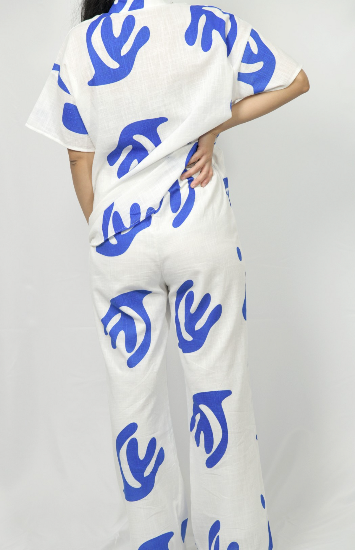Relaxed Fit Breezy Blue and White Set