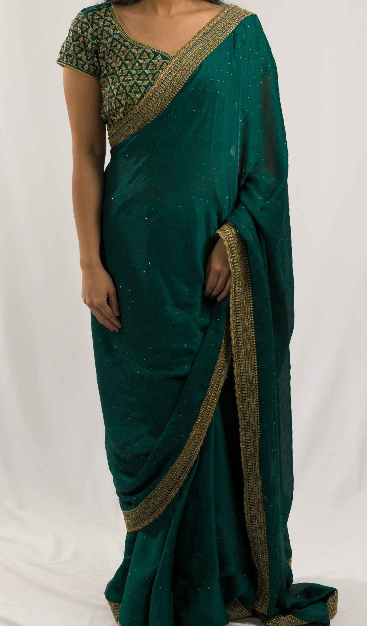 Rukmini Green Saree