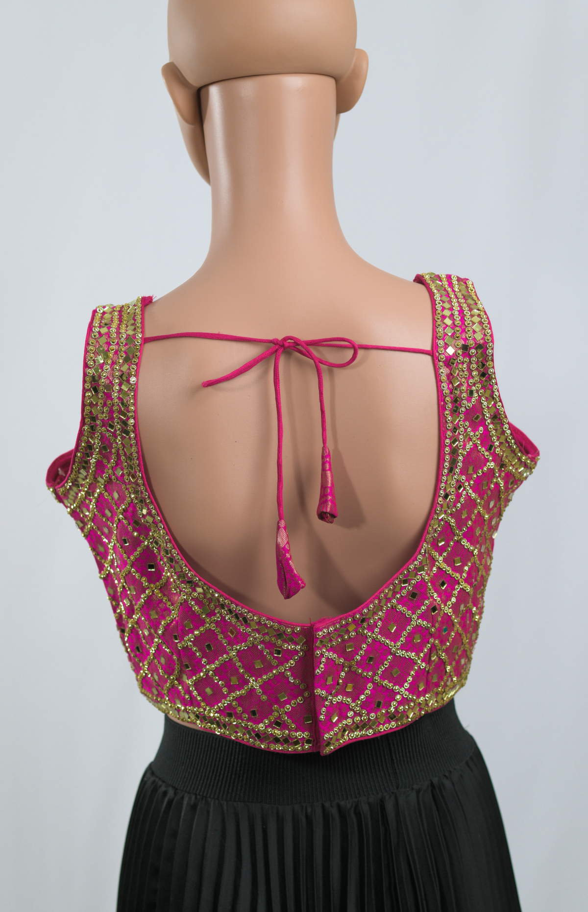 Rani Pink Mirror Work Blouse