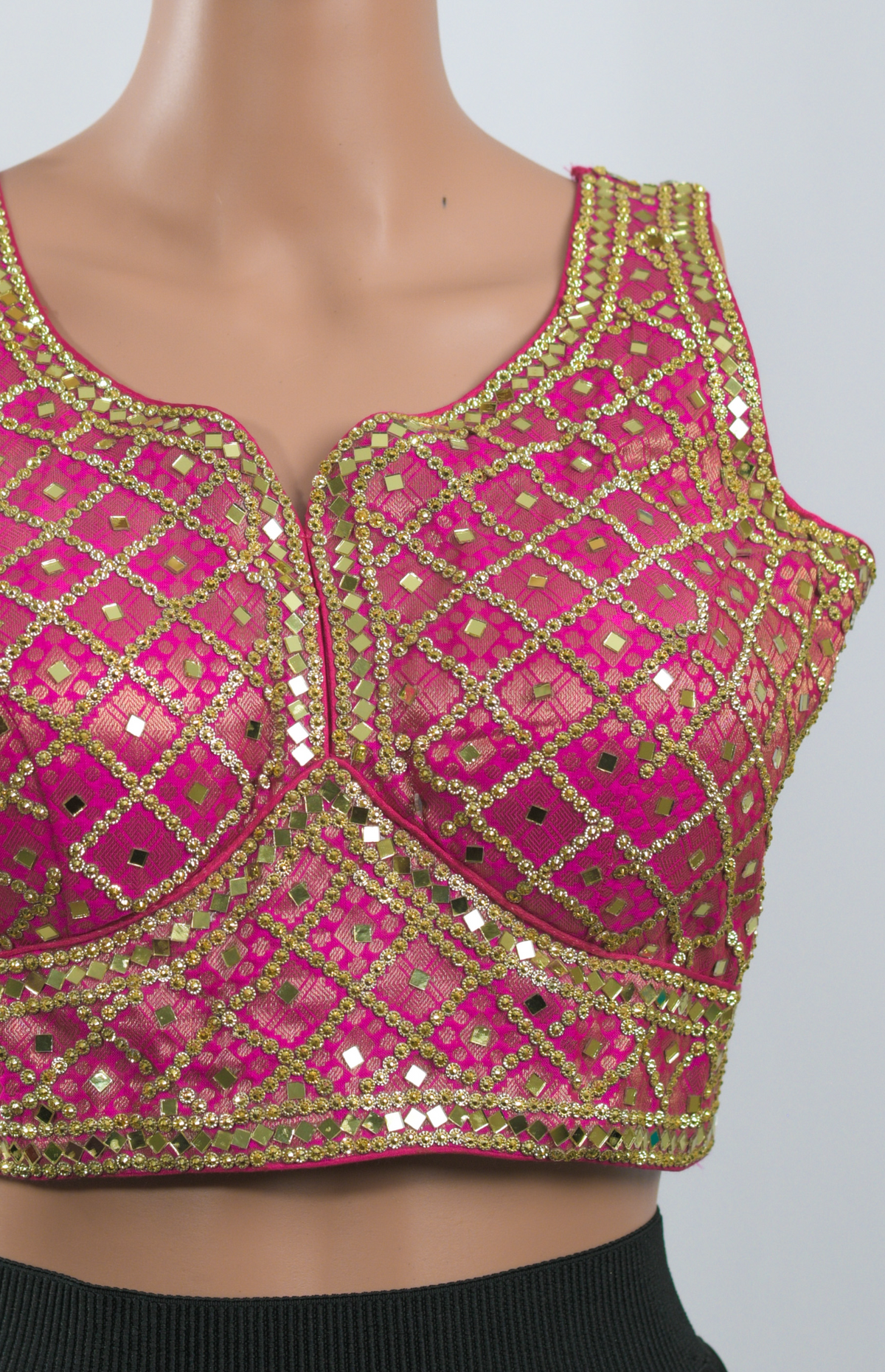 Rani Pink Mirror Work Blouse
