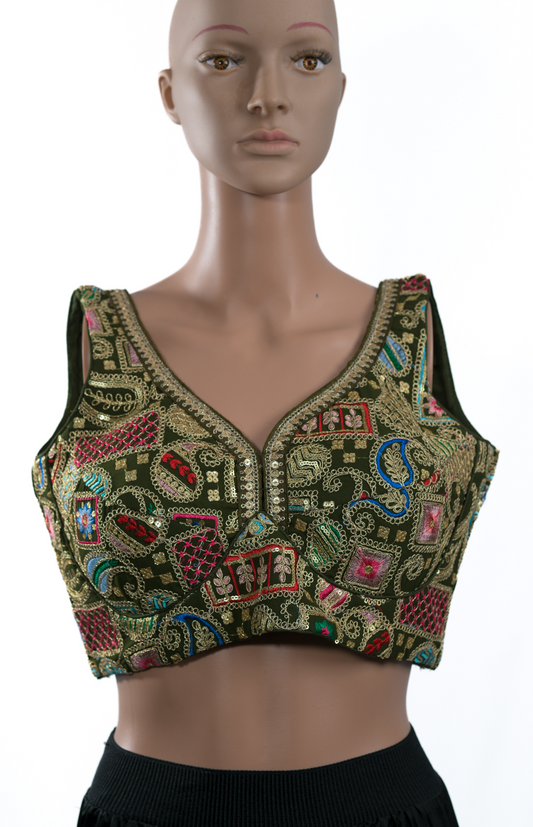 Arvi Dark Green Blouse