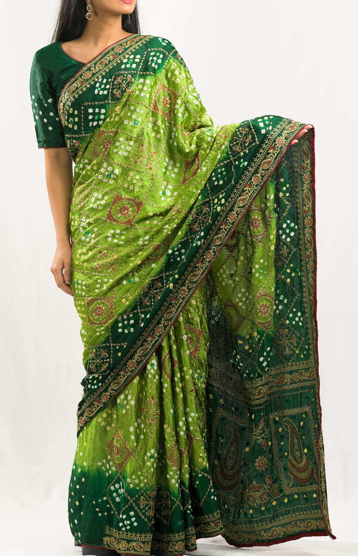 Green Patola Saree