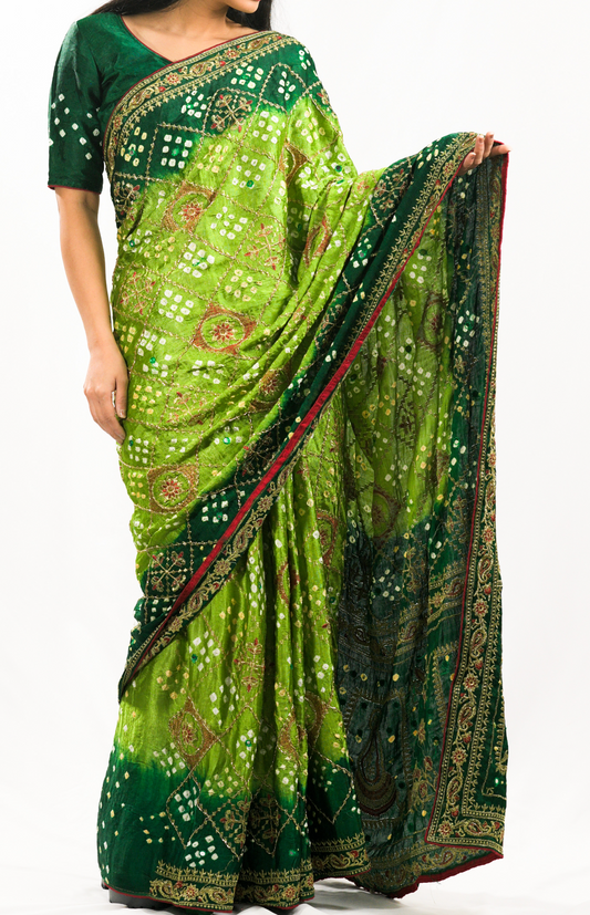 Green Patola Saree