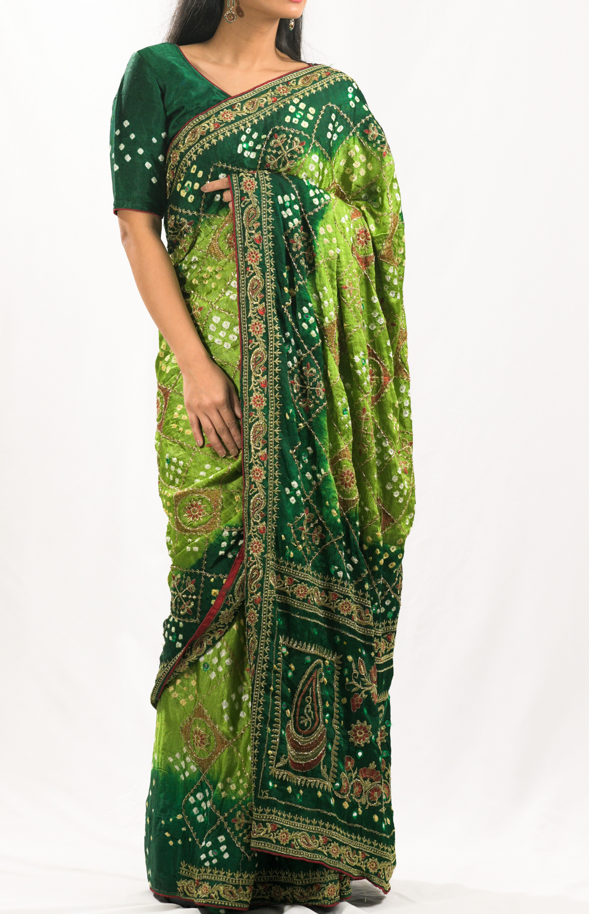 Green Patola Saree