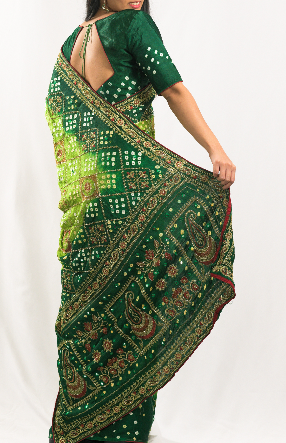 Green Patola Saree