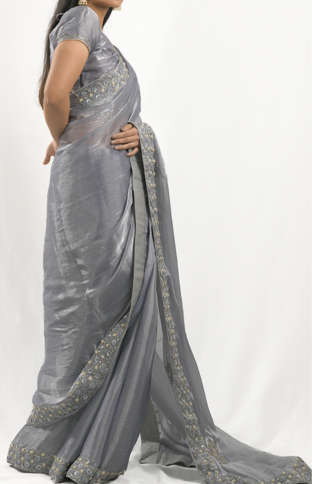 Grey Saree