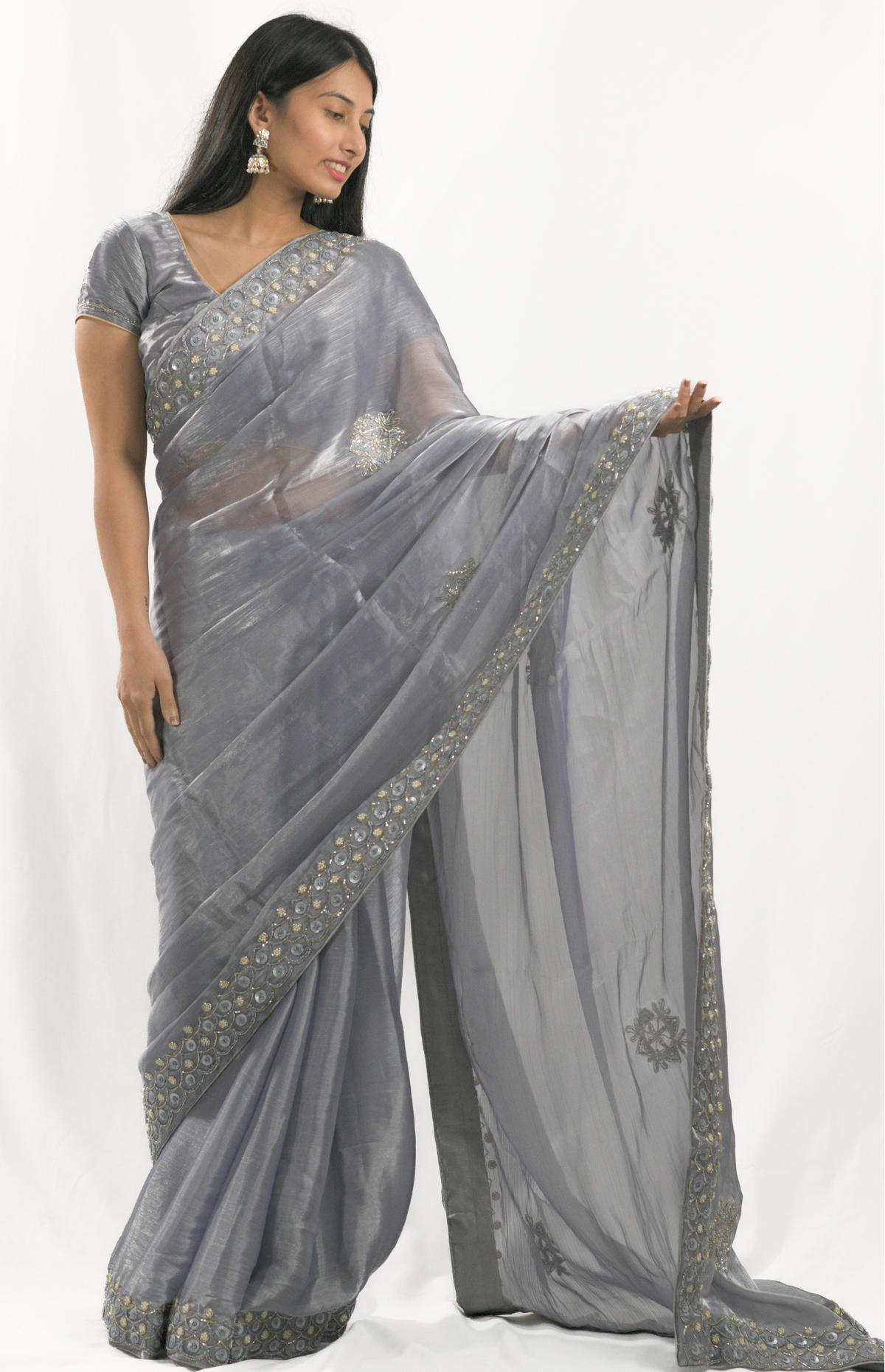 Grey Saree