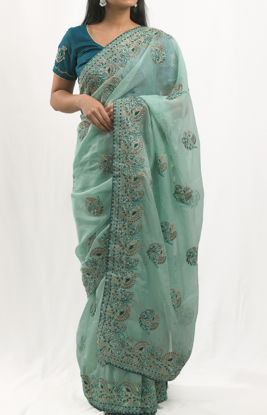 Vritti Green Saree
