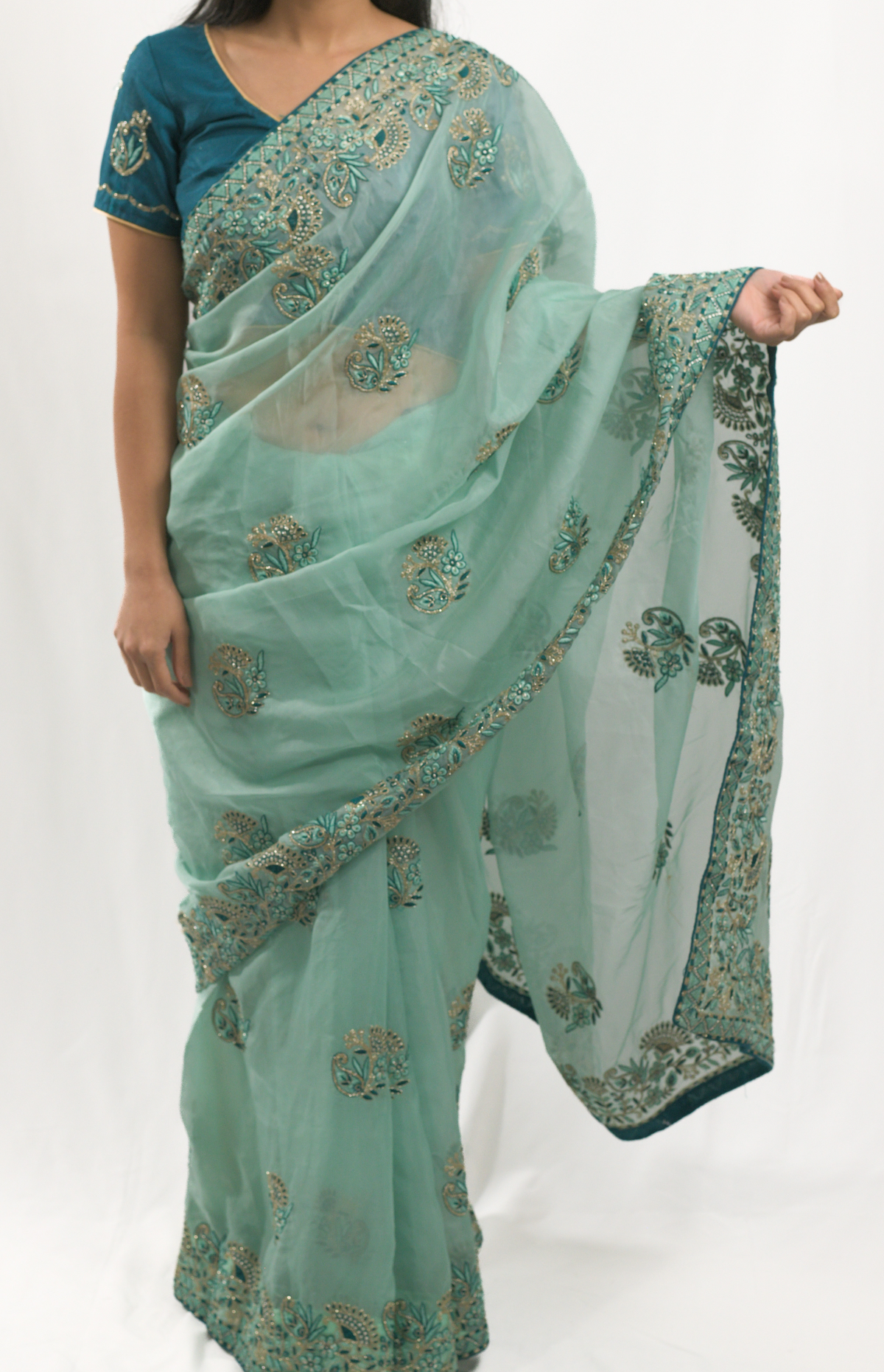 Vritti Green Saree
