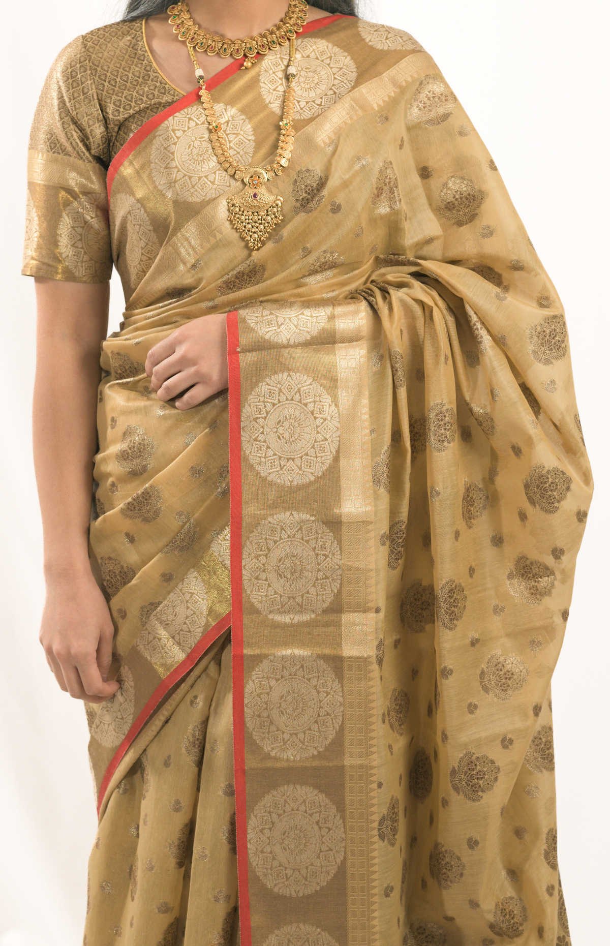 Bhumi Brown Ravindra Silk Saree