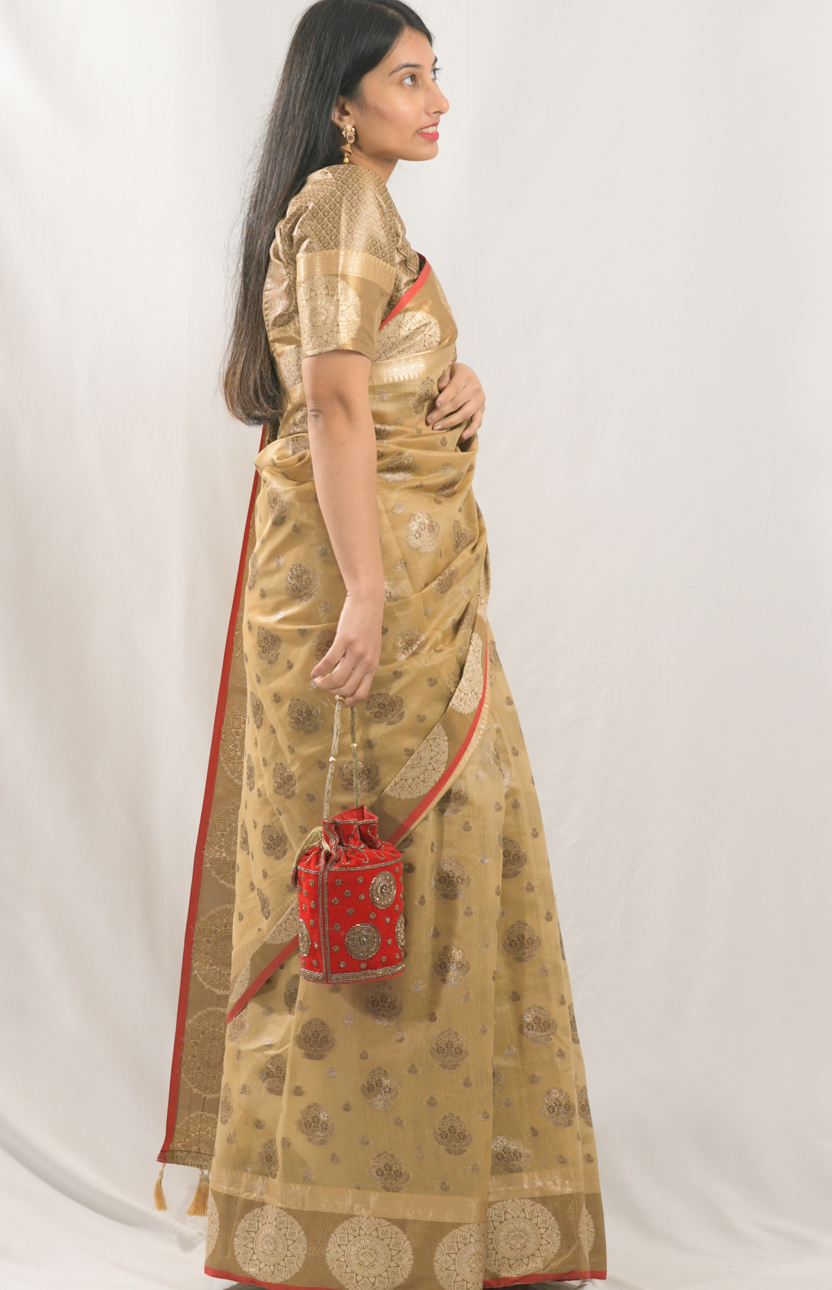 Bhumi Brown Ravindra Silk Saree