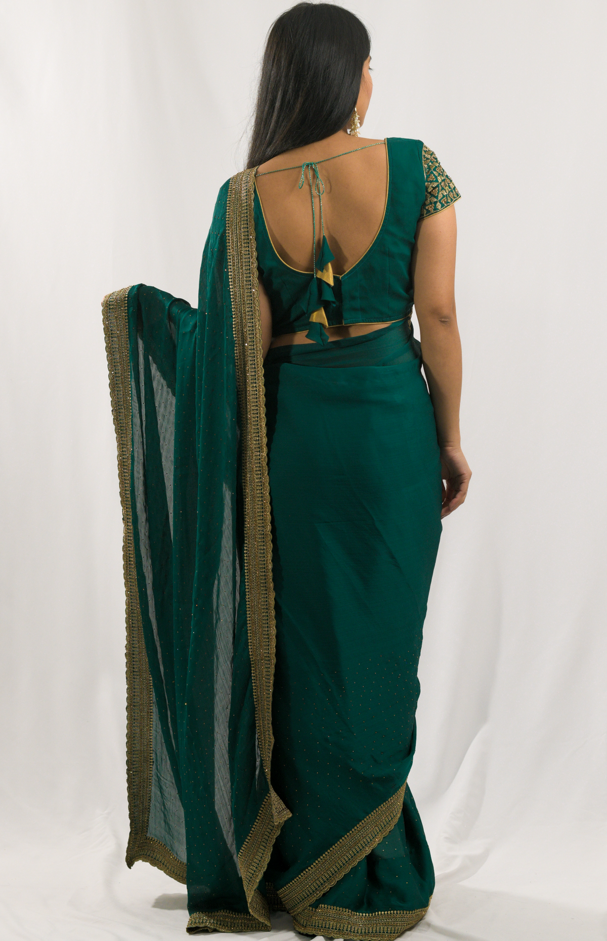 Rukmini Green Saree
