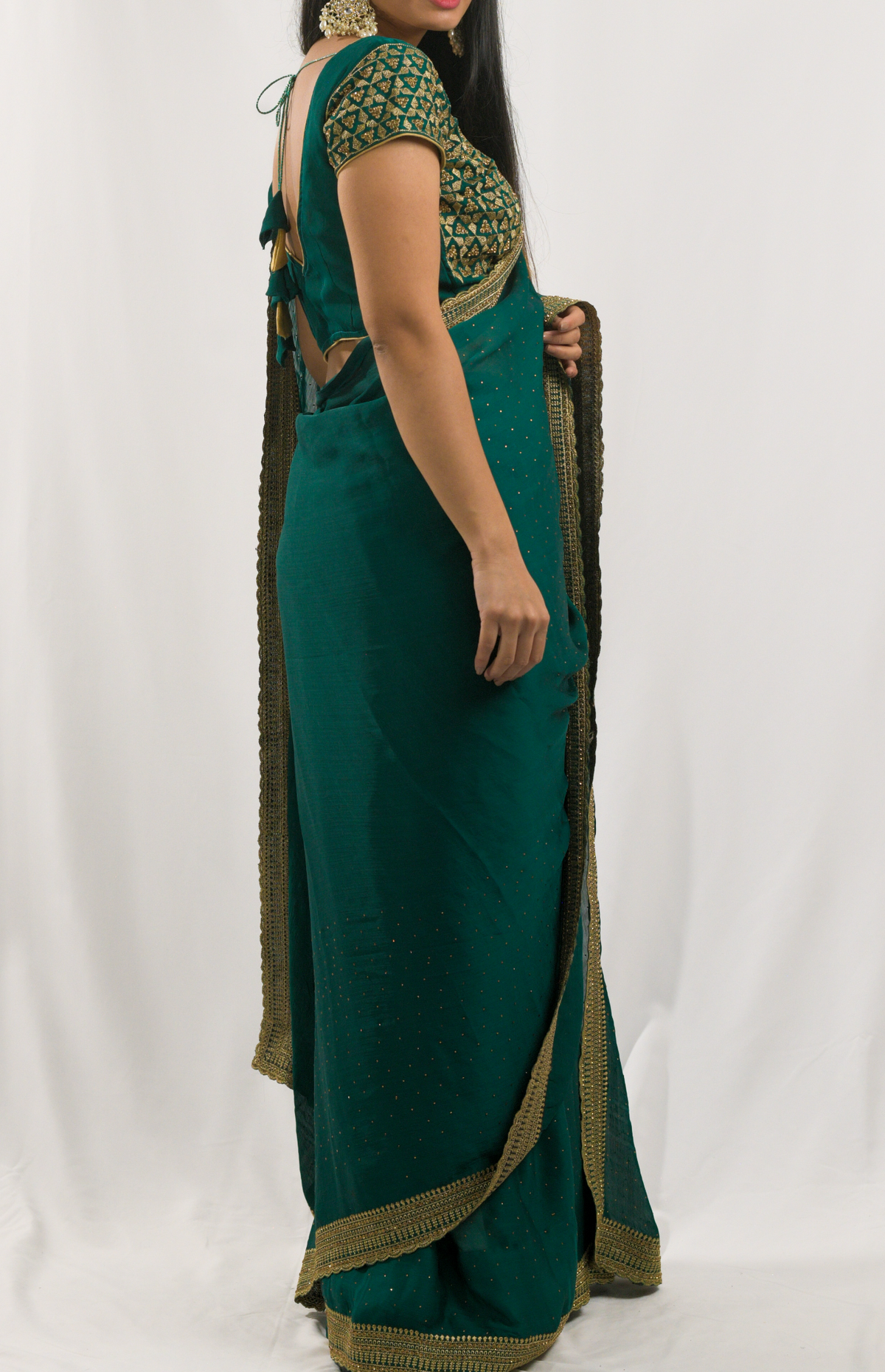 Rukmini Green Saree