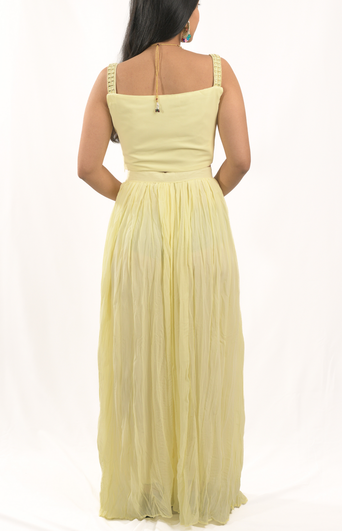 Lemon Crop Top 3 Piece Set