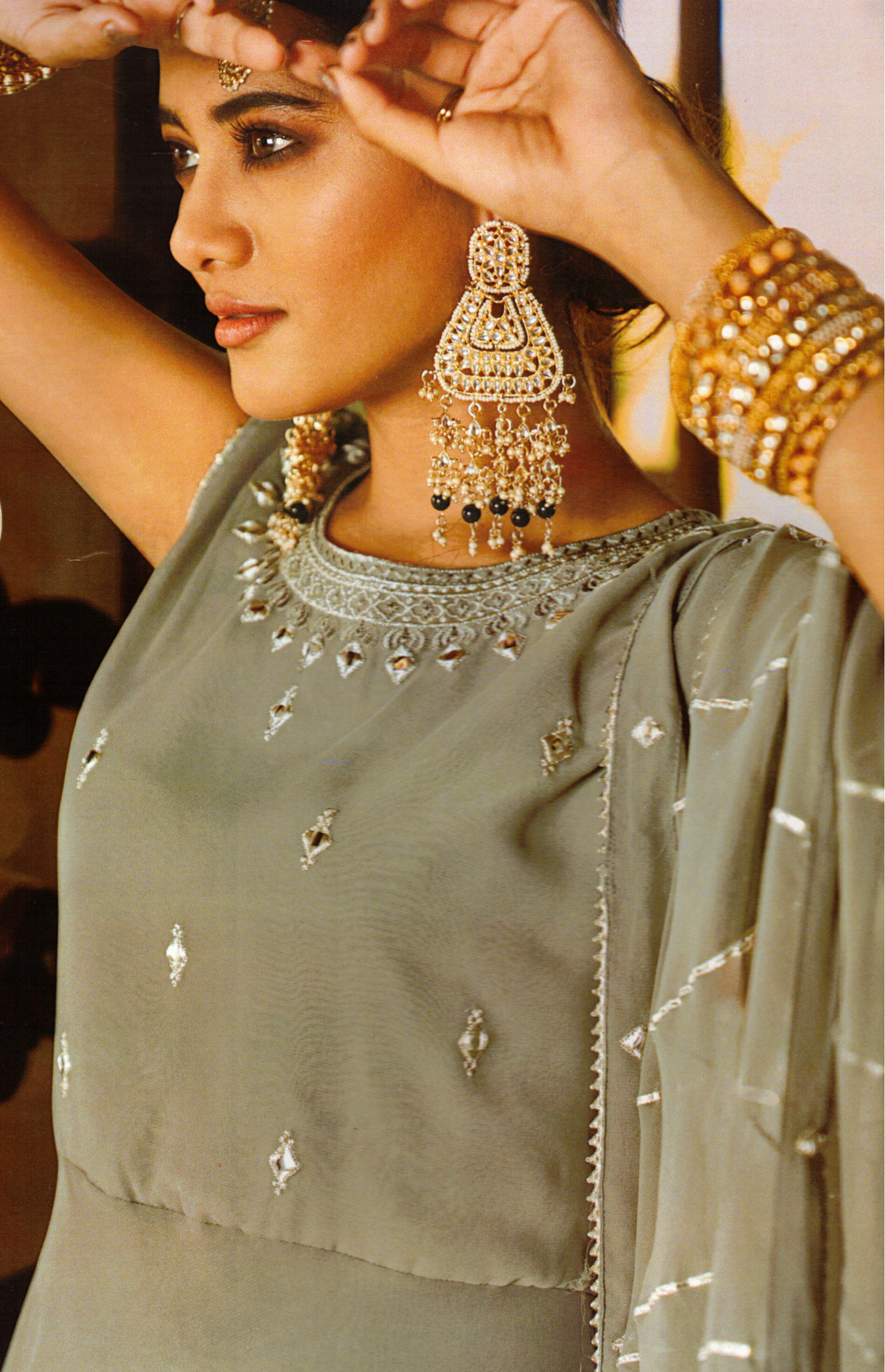 Grey Sringar Kurta Set