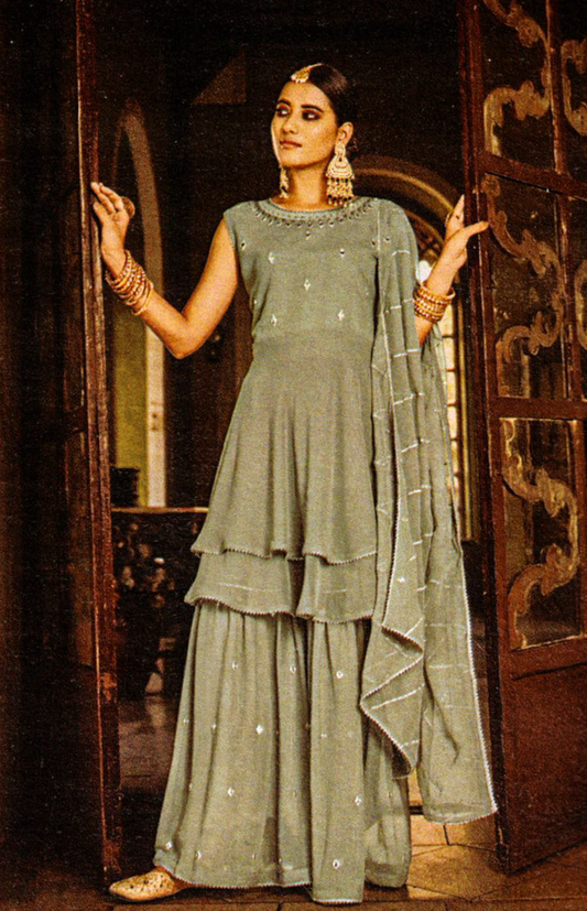 Grey Sringar Kurta Set
