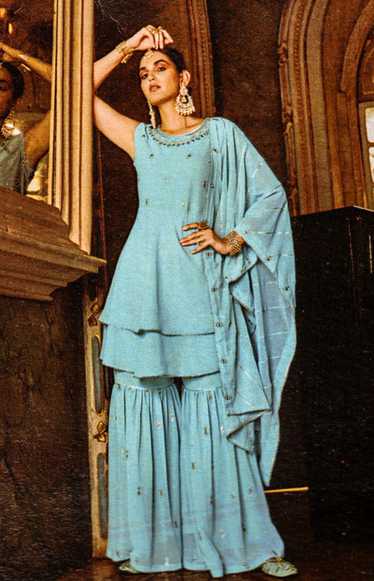 Blue Sringar Kurta Set