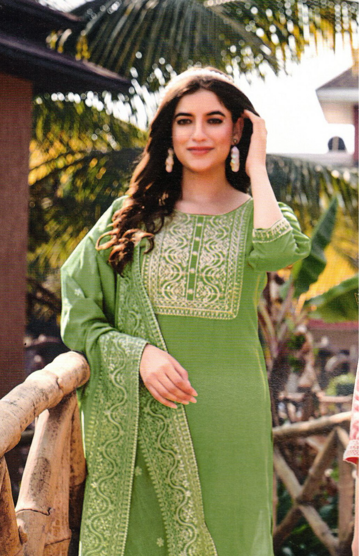 Green Gulmohar Kurti Set