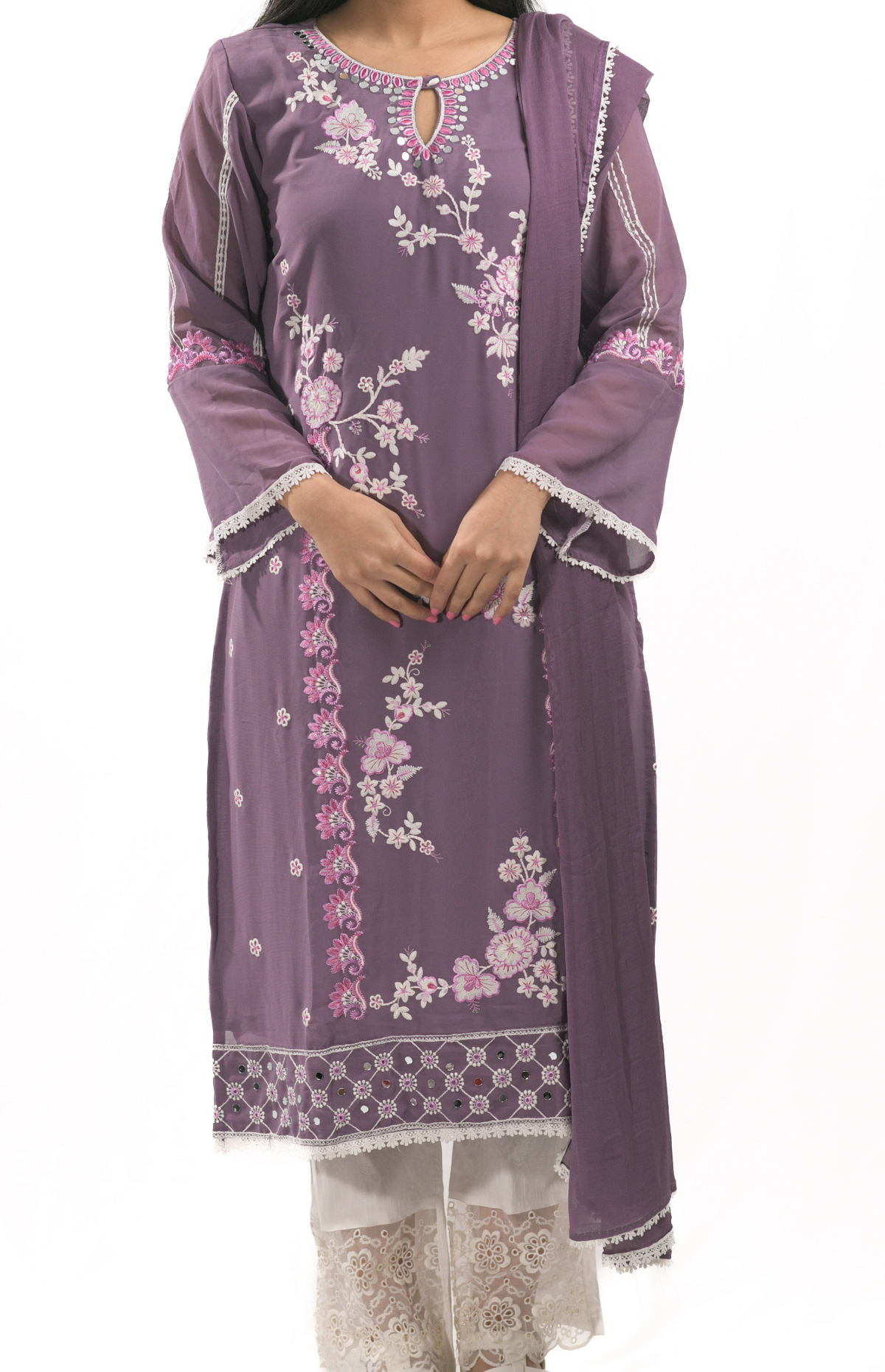 Noor Purple Kurti Set