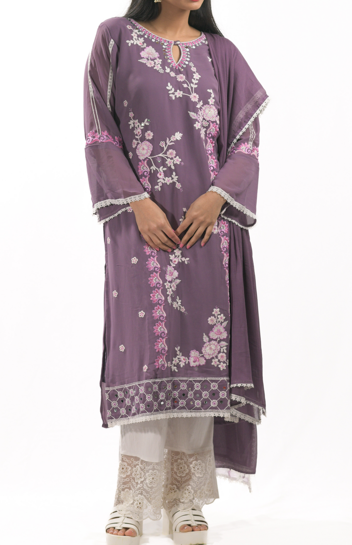 Noor Purple Kurti Set