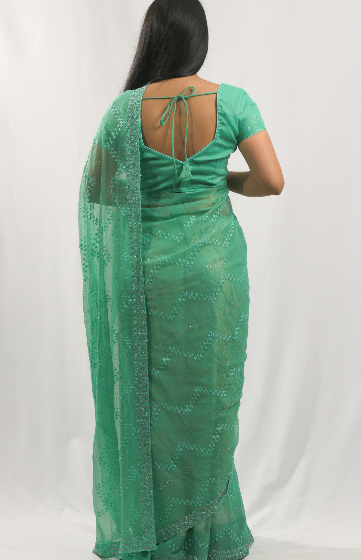 Ehani Green Organza Saree
