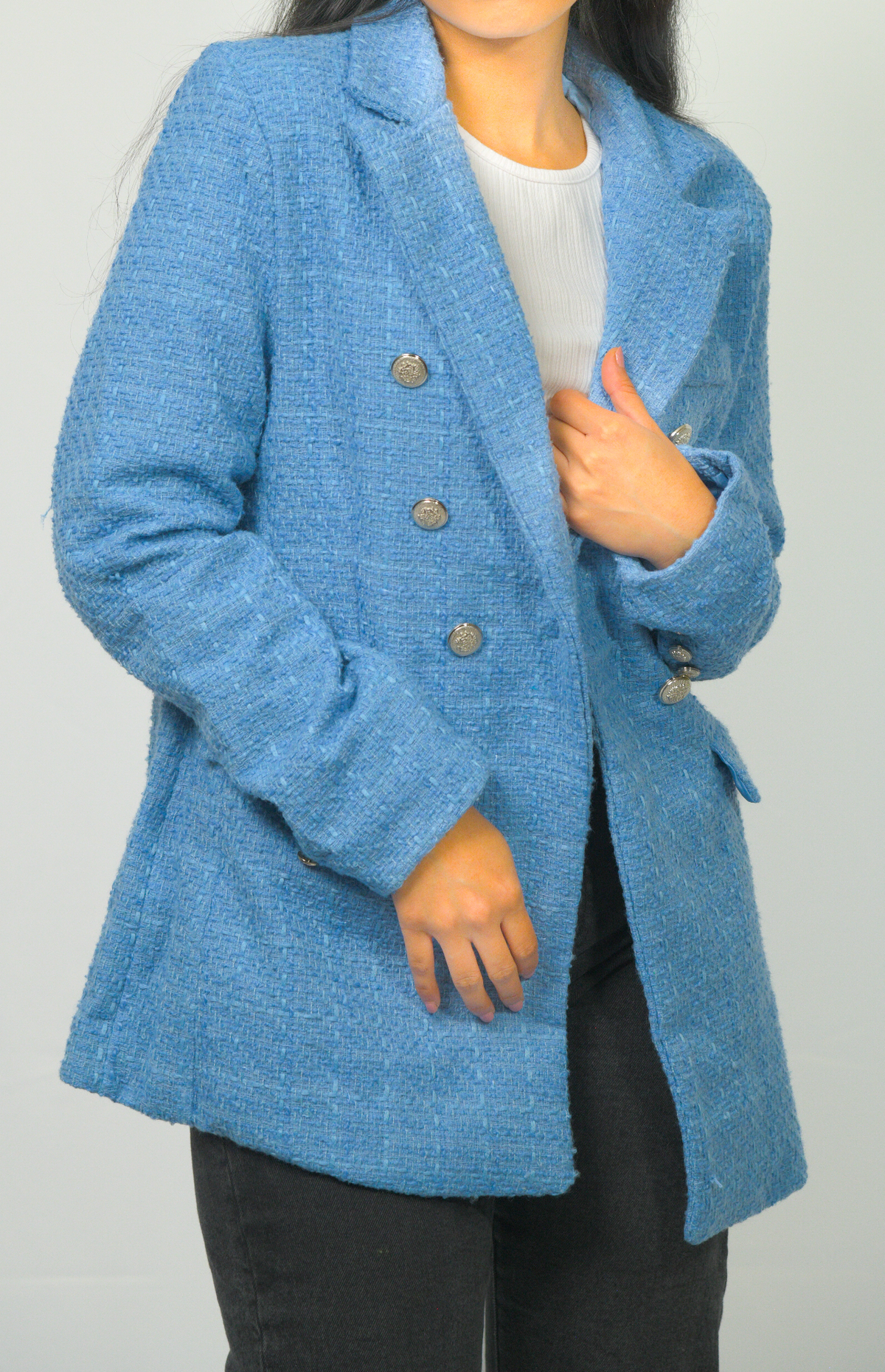 Blue  Boucle Blazer
