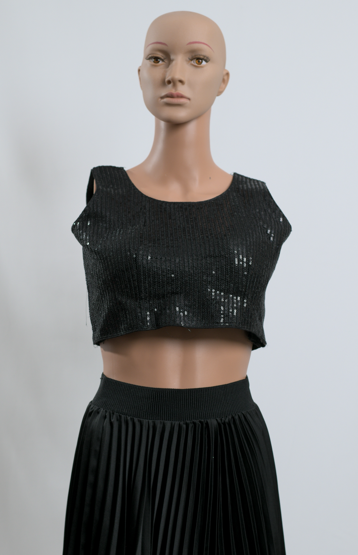 Black Sequin Blouse