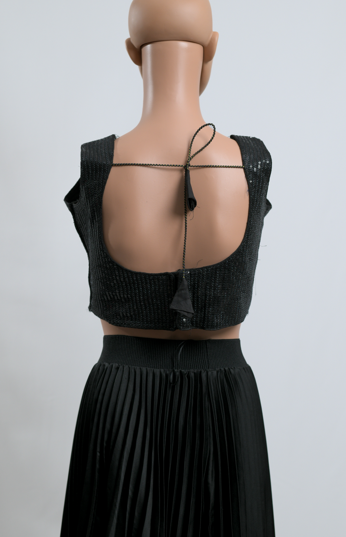 Black Sequin Blouse