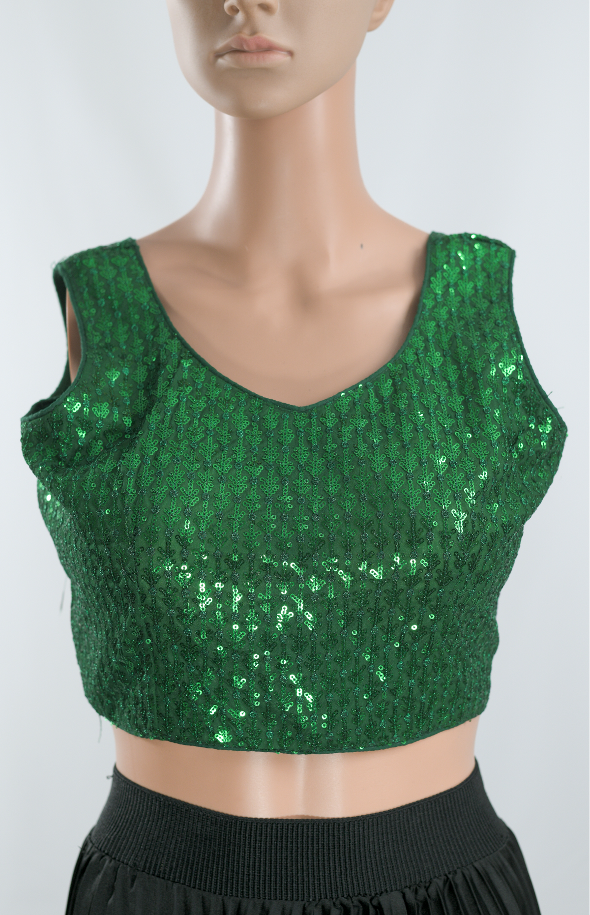 Green Sequin Blouse