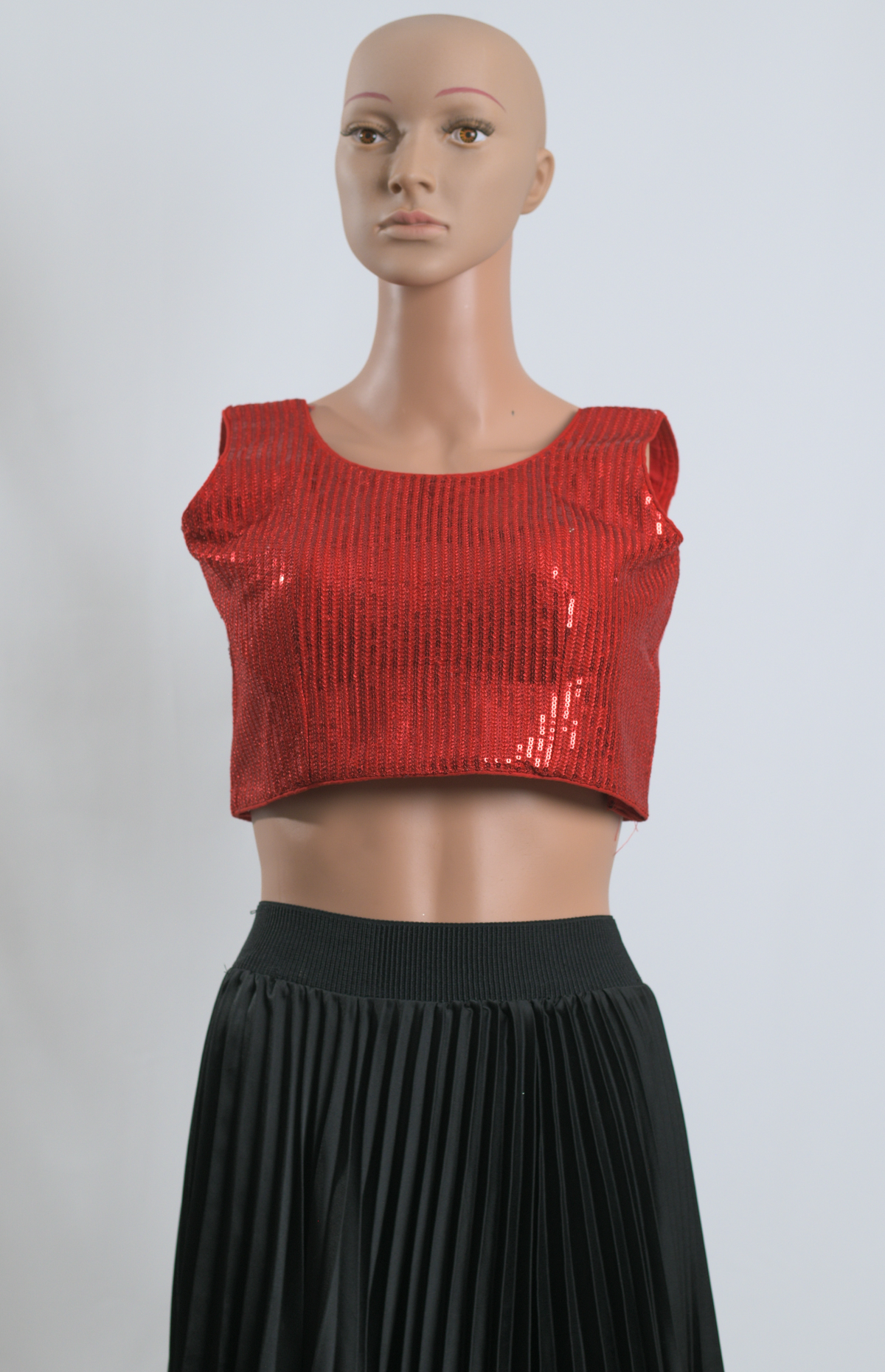 Red Sequin Blouse