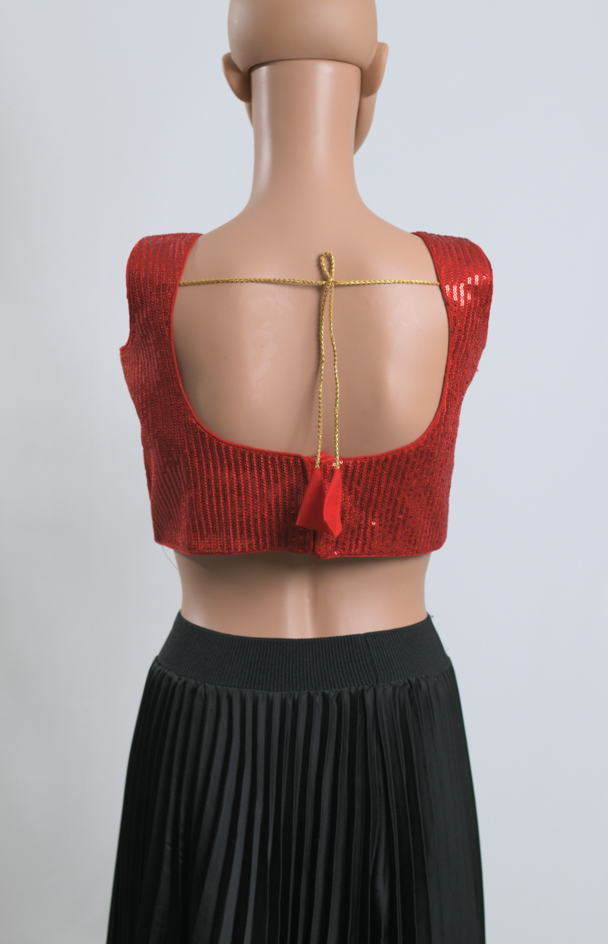 Red Sequin Blouse