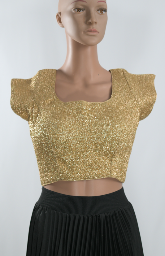 Jhallika Gold Blouse