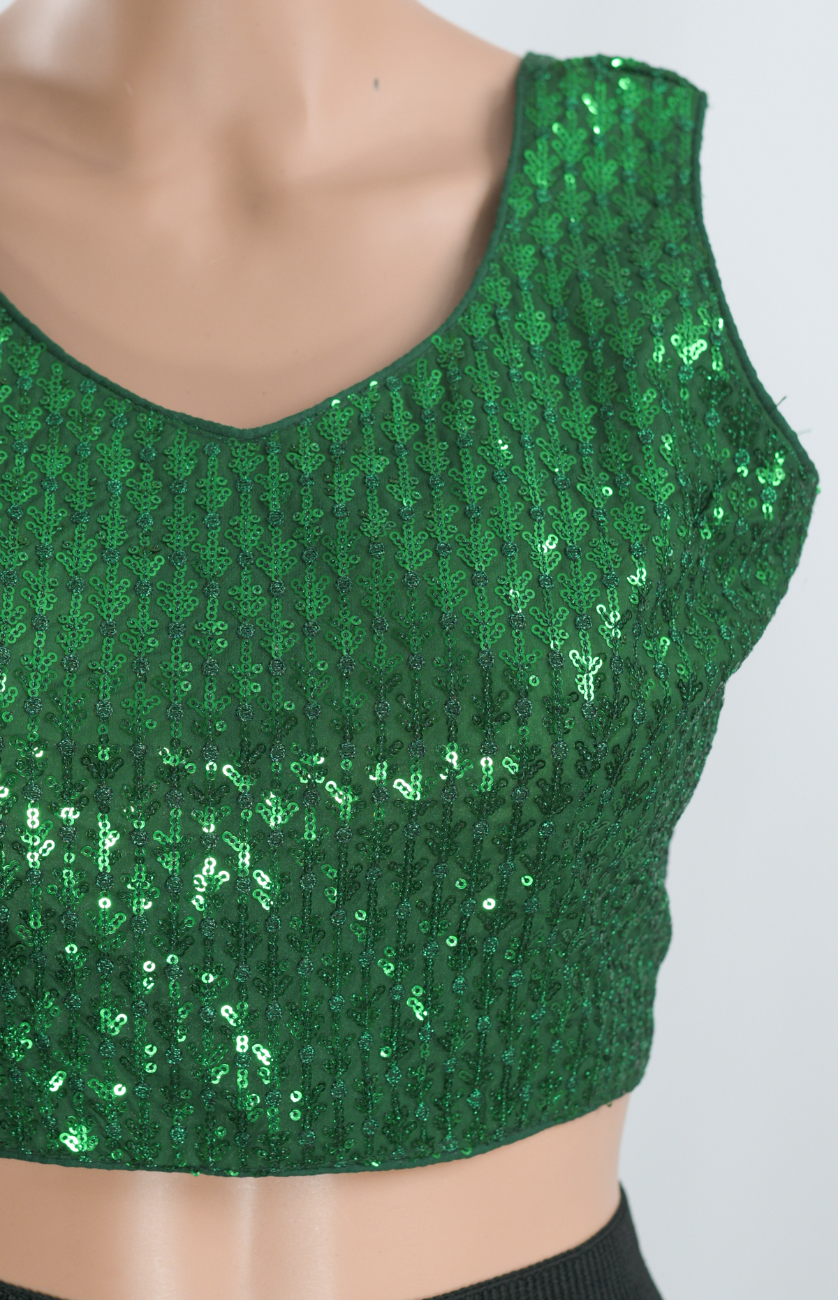 Green Sequin Blouse