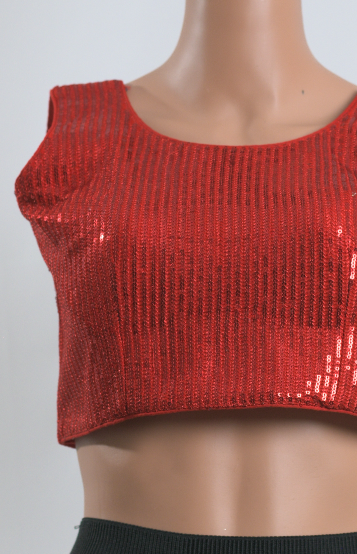 Red Sequin Blouse