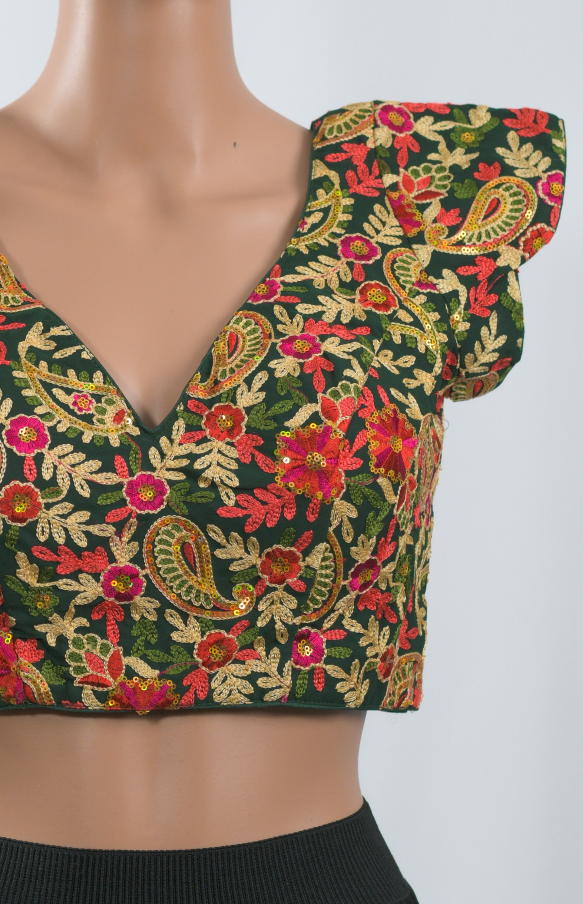 Haritha Green Kashmiri Blouse