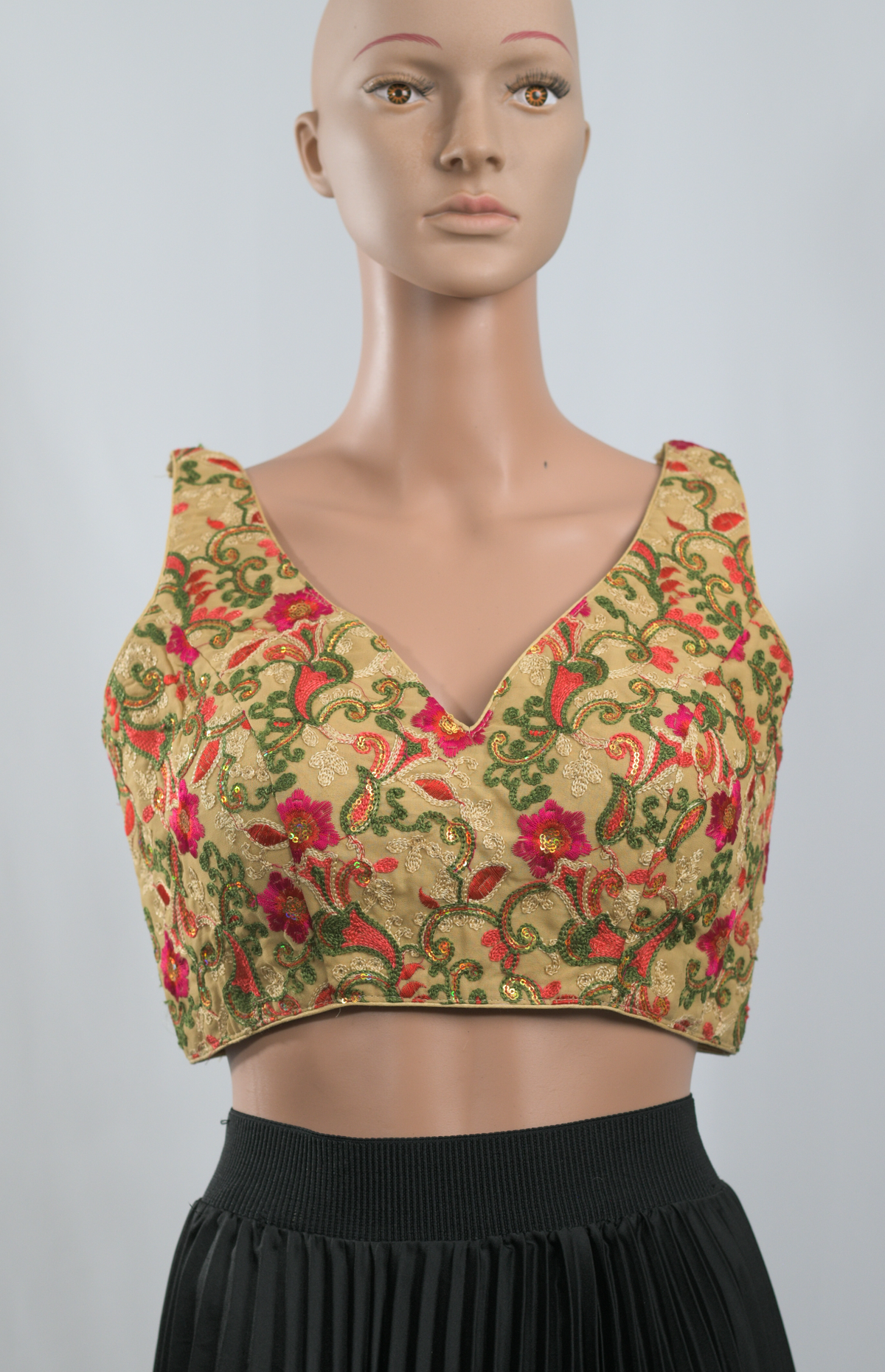 Mishti Cream Kashmiri Blouse