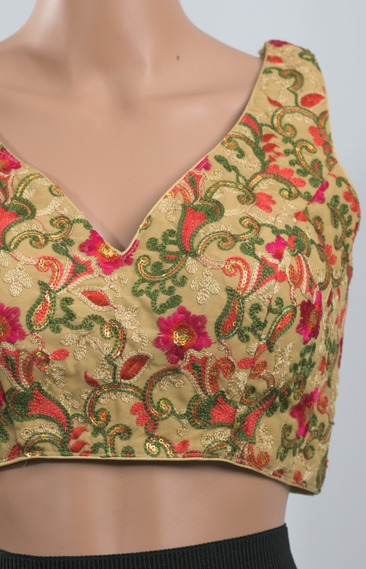 Mishti Cream Kashmiri Blouse