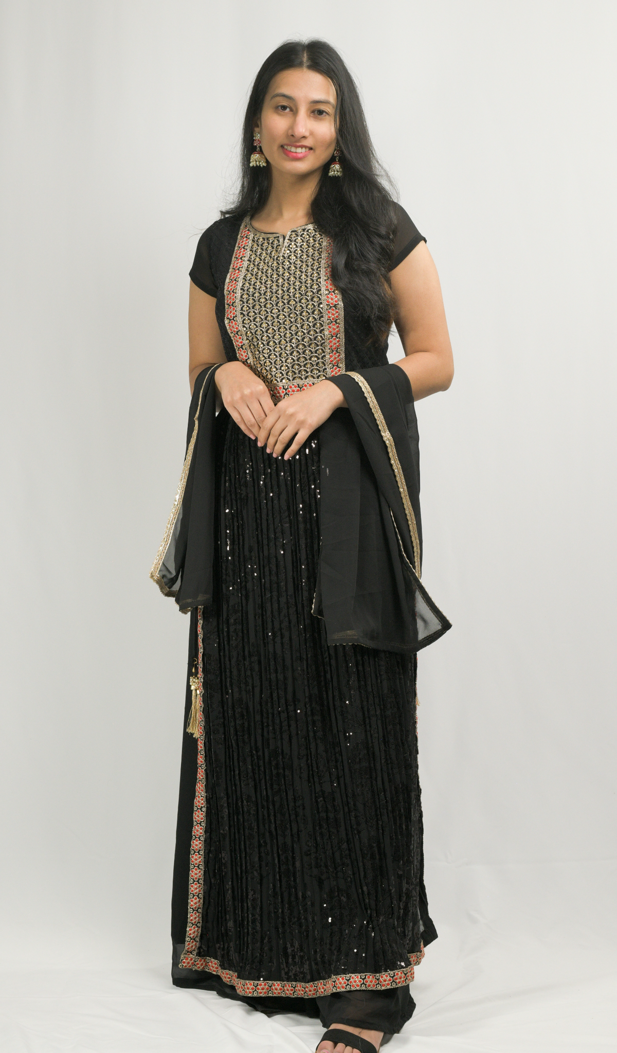 Black Naira Cut with Palazzo Pant