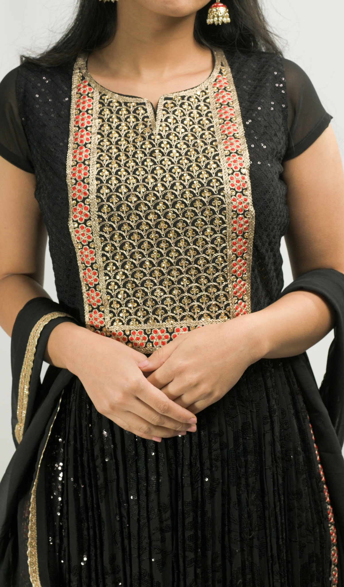 Black Naira Cut with Palazzo Pant