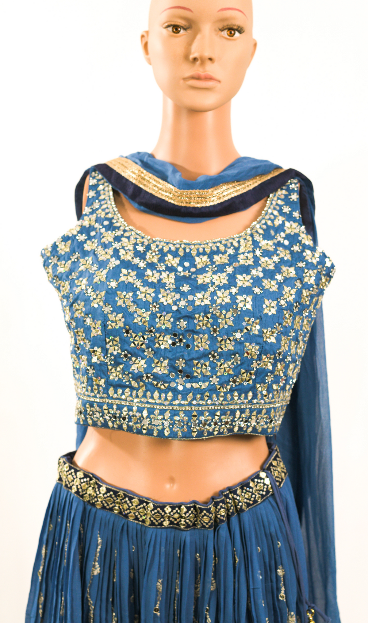 Blue Choli Lehenga Dupatta Set
