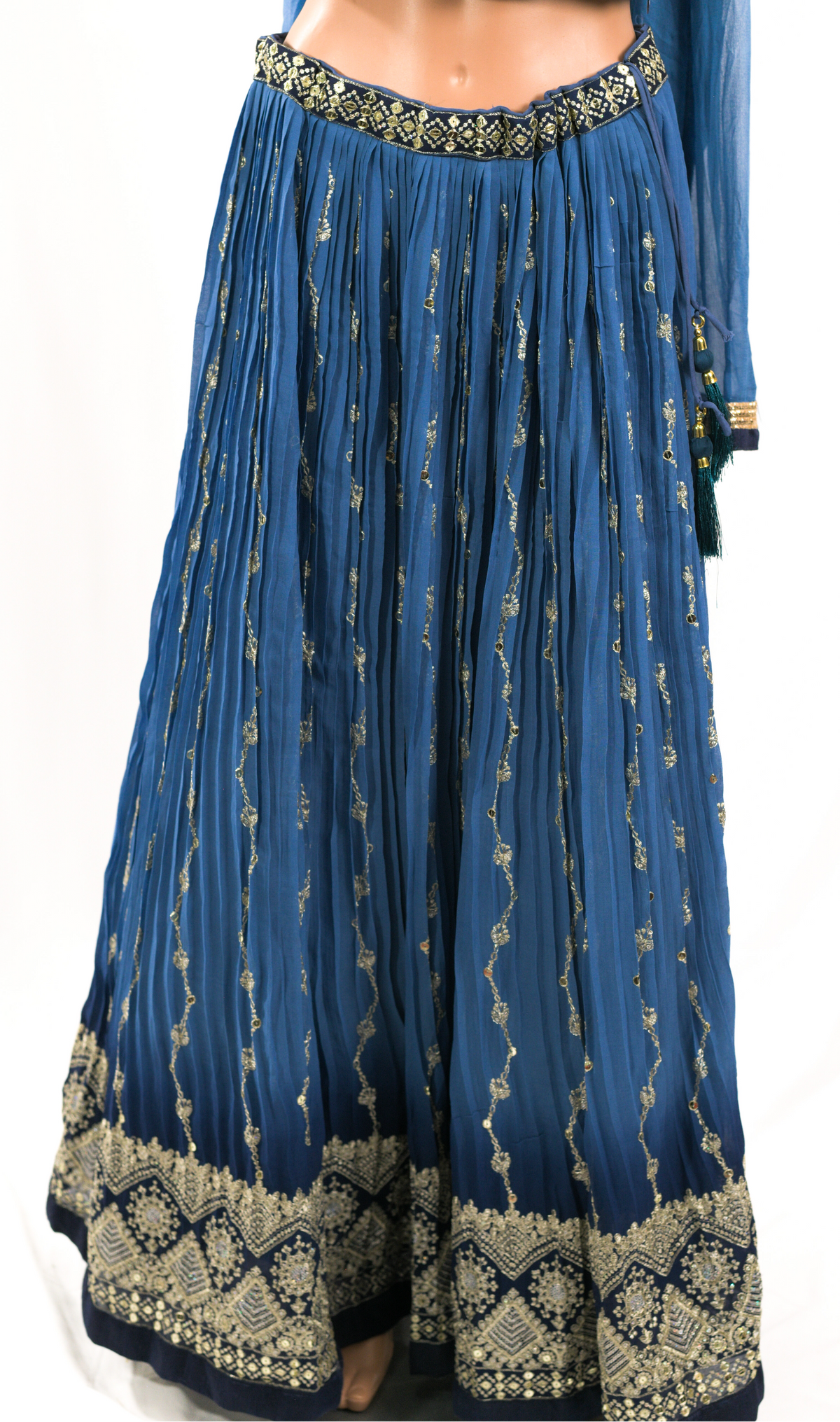 Blue Choli Lehenga Dupatta Set