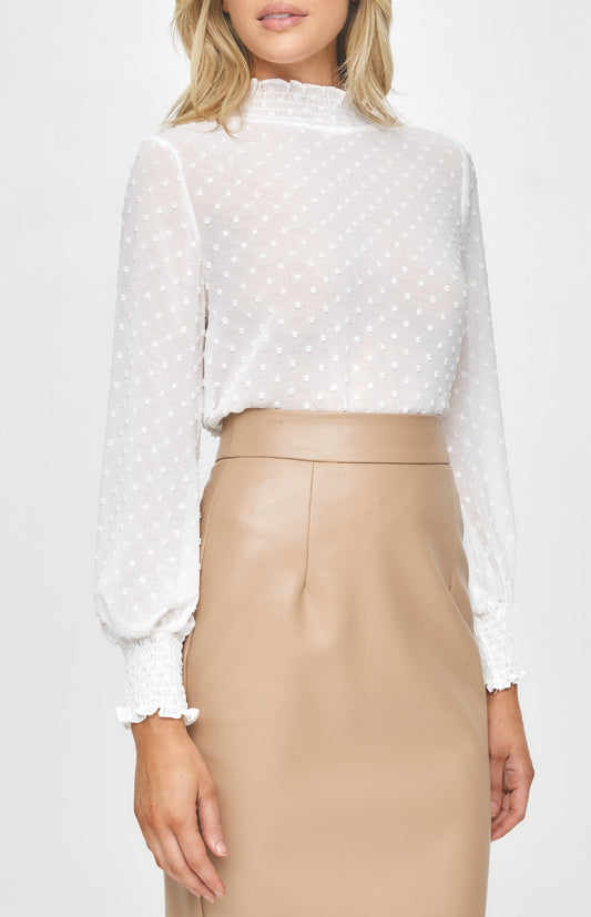 Luna White Sheer Top