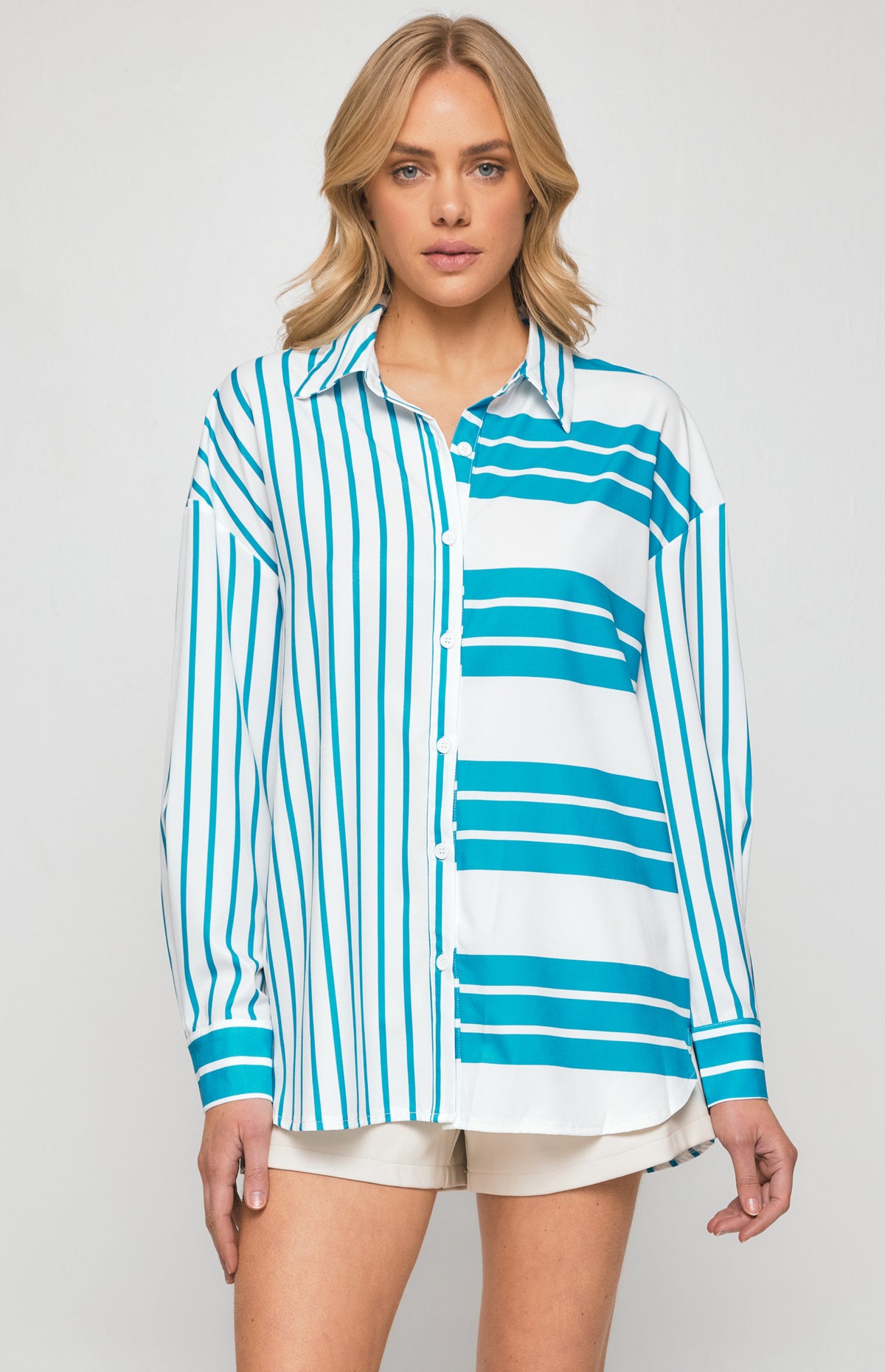 Nerissa Striped Oversized Shirt